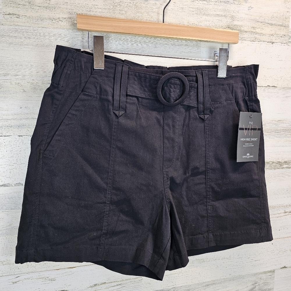 NEW! One 5 One The VIP High Rise Shorts Black Sz XL Stretchy Comfort Nylon - Picture 6 of 14